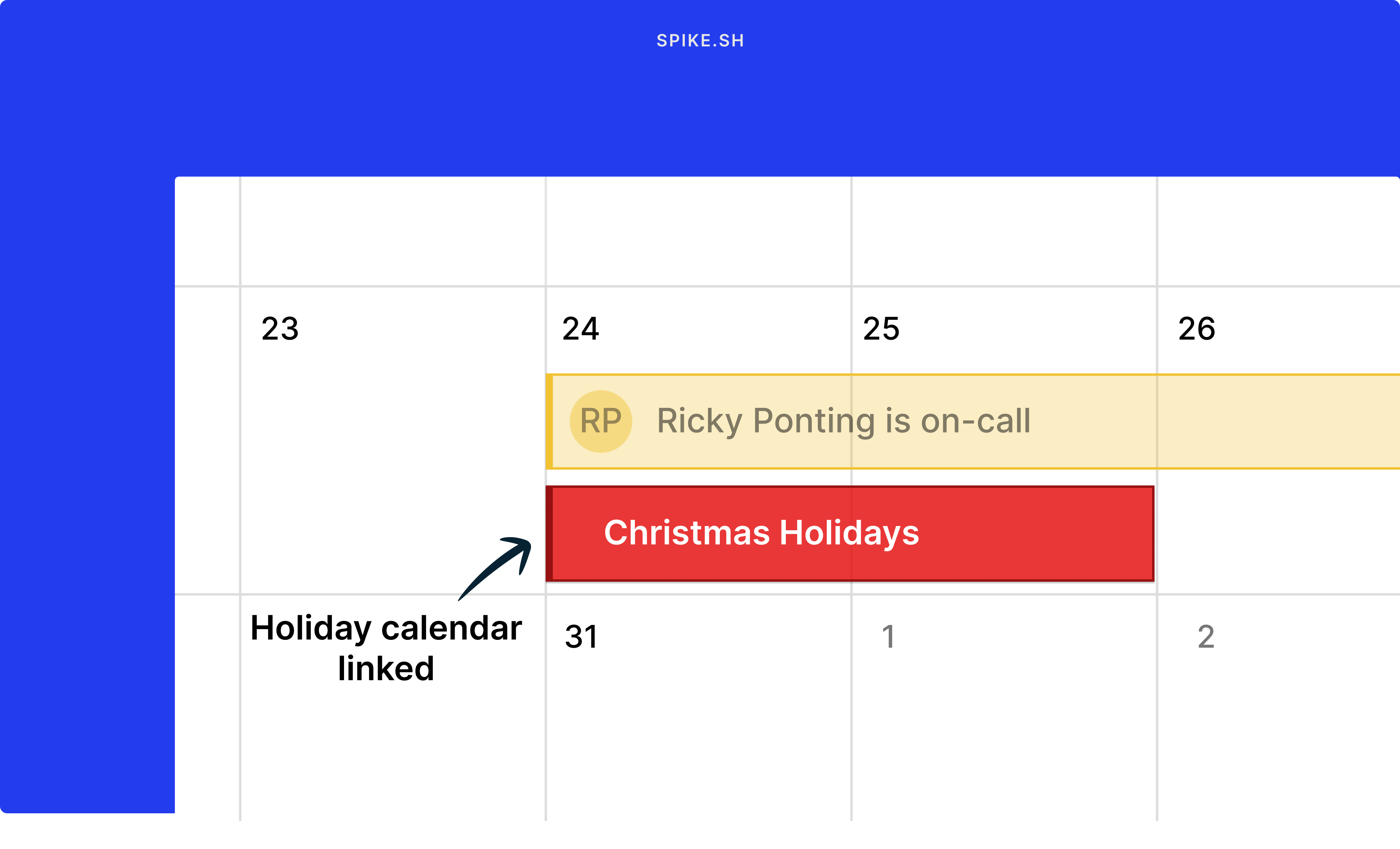 Linked calendars at Spike.sh